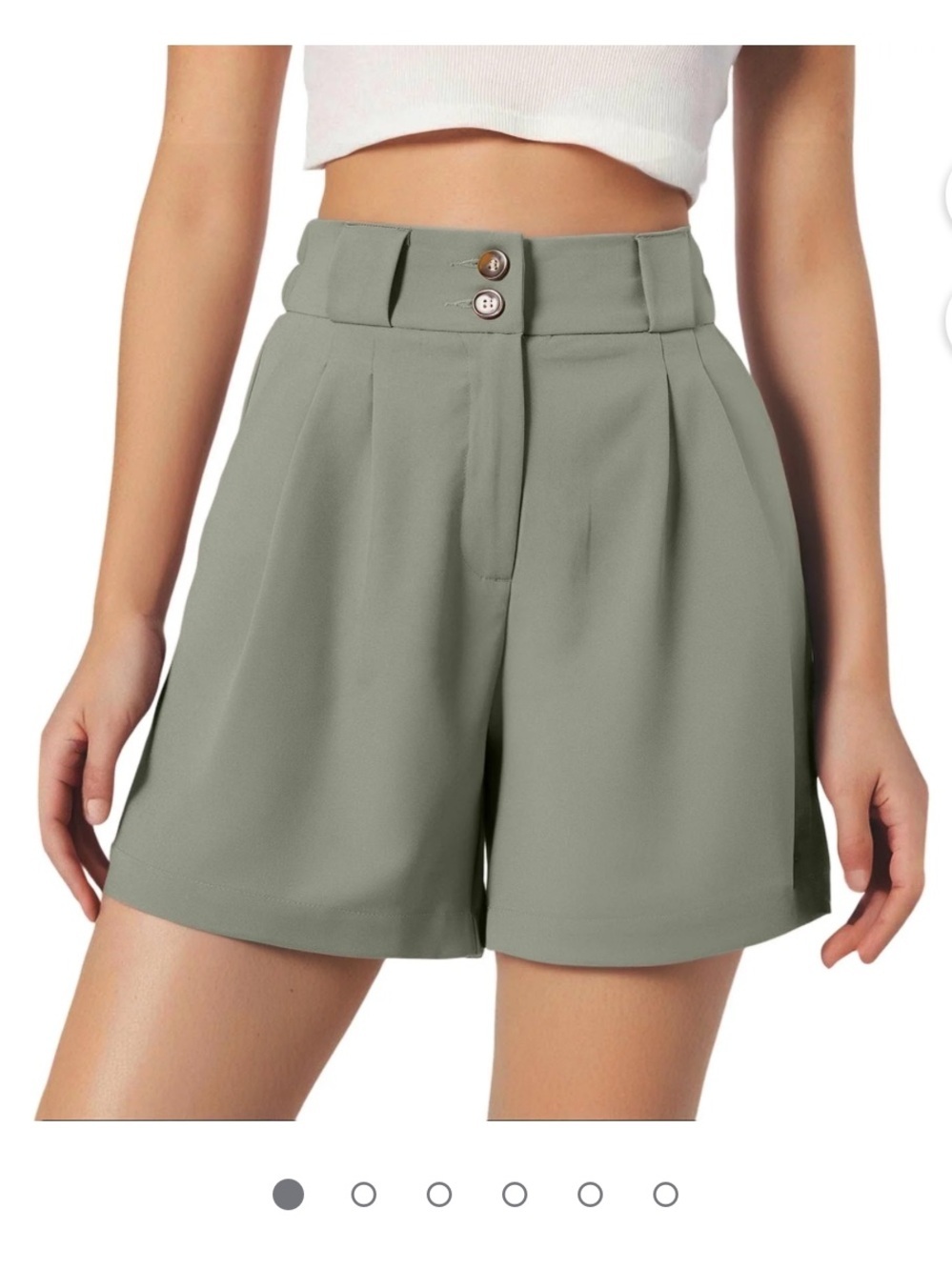 Green High Waisted Shorts